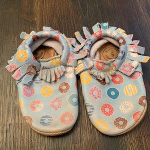 Freshly Picked Donuts Leather Moccasins - Size 6